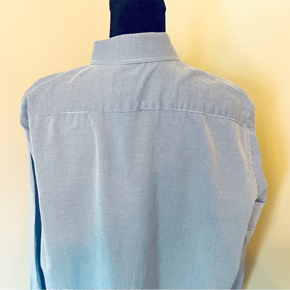 Michael MICHAEL KORS Blue Check XL Button Down Dress Shirt EUC - Picture 4 of 9